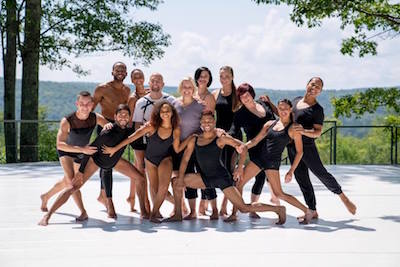 Met Dance Company at Jacob's Pillow, standing outdoors with trees in the background