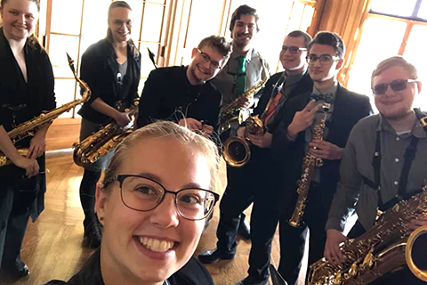 Saxophones at the Grosse Pointe performance