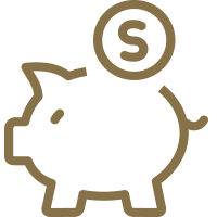Finances Icon - Piggy Bank with Coin#elseIcon for this category