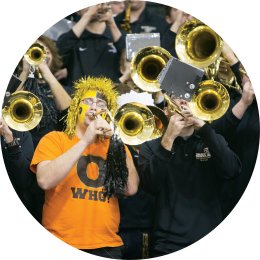 musicians playing brass instruments