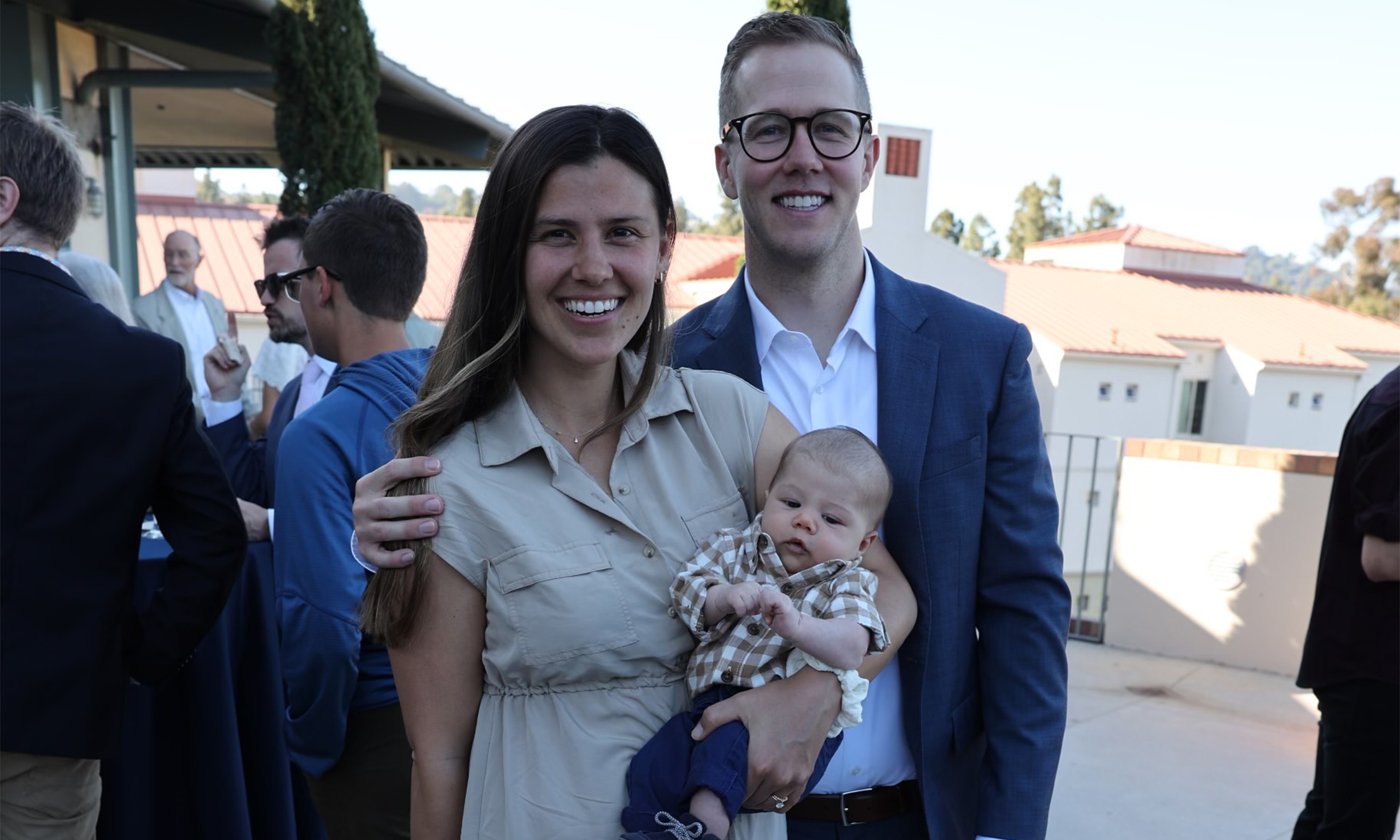 An image of Dr. Jessica Dzubnar Barker and her family