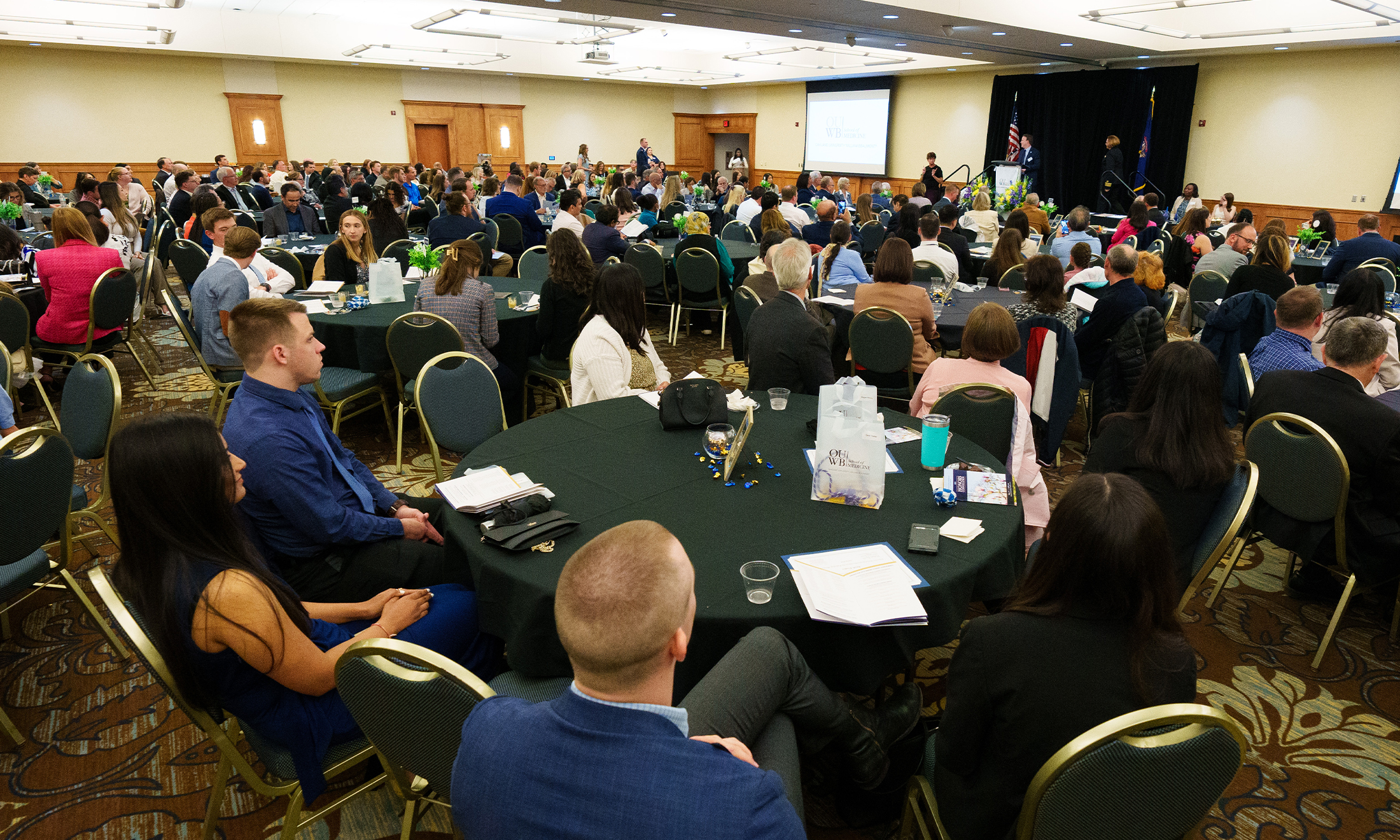 An image the audience at the 2024 OUWB Honors Convocation