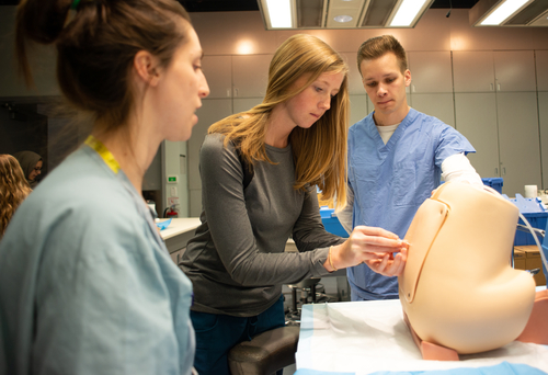 An image of anesthesiology students at OUWB
