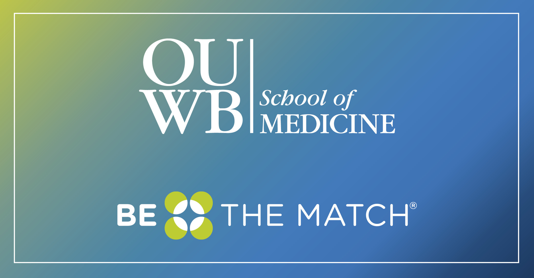 An image highlighting OUWB's 2020 Be The Match kickoff