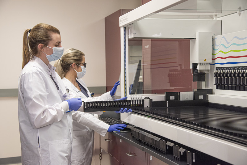Researchers working in Beaumont's biobank