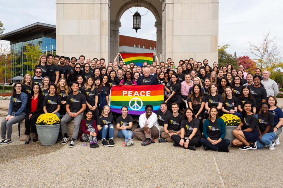 An image of those from the OUWB community who supported National Coming Out Day in 2019