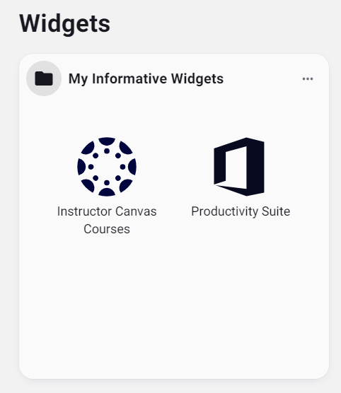 Image showing the widgets stored in folders in the new MySail