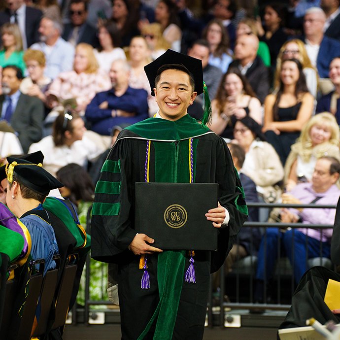 Man in cap and gown