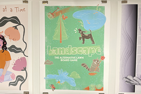 poster designs by graphic design students at the senior thesis show