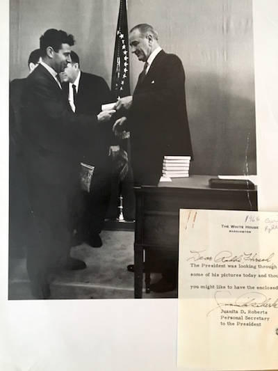 Rabbi Richard G. Hirsch with President Lydon Johnson