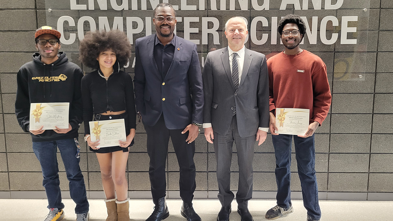 Julien Mayberry, Bambie Johnson, Dr. Richard Olawoyin, Dr. Louay Chamra, and Tolu Awaye