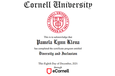 Klena Cornell Certification