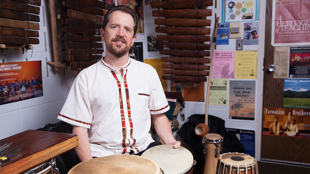 Mark Stone, associate professor of world music and percussion