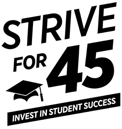 Strive for 45 Logo - Invest in Student Success