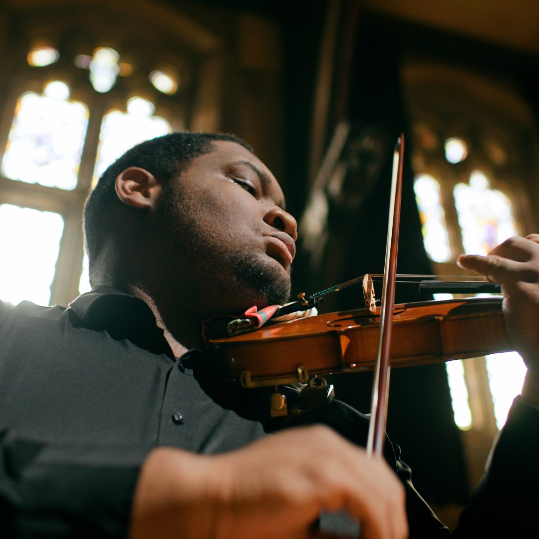 A man playing violin.