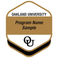 Sample badge for continuing education programs - hexagonal badge