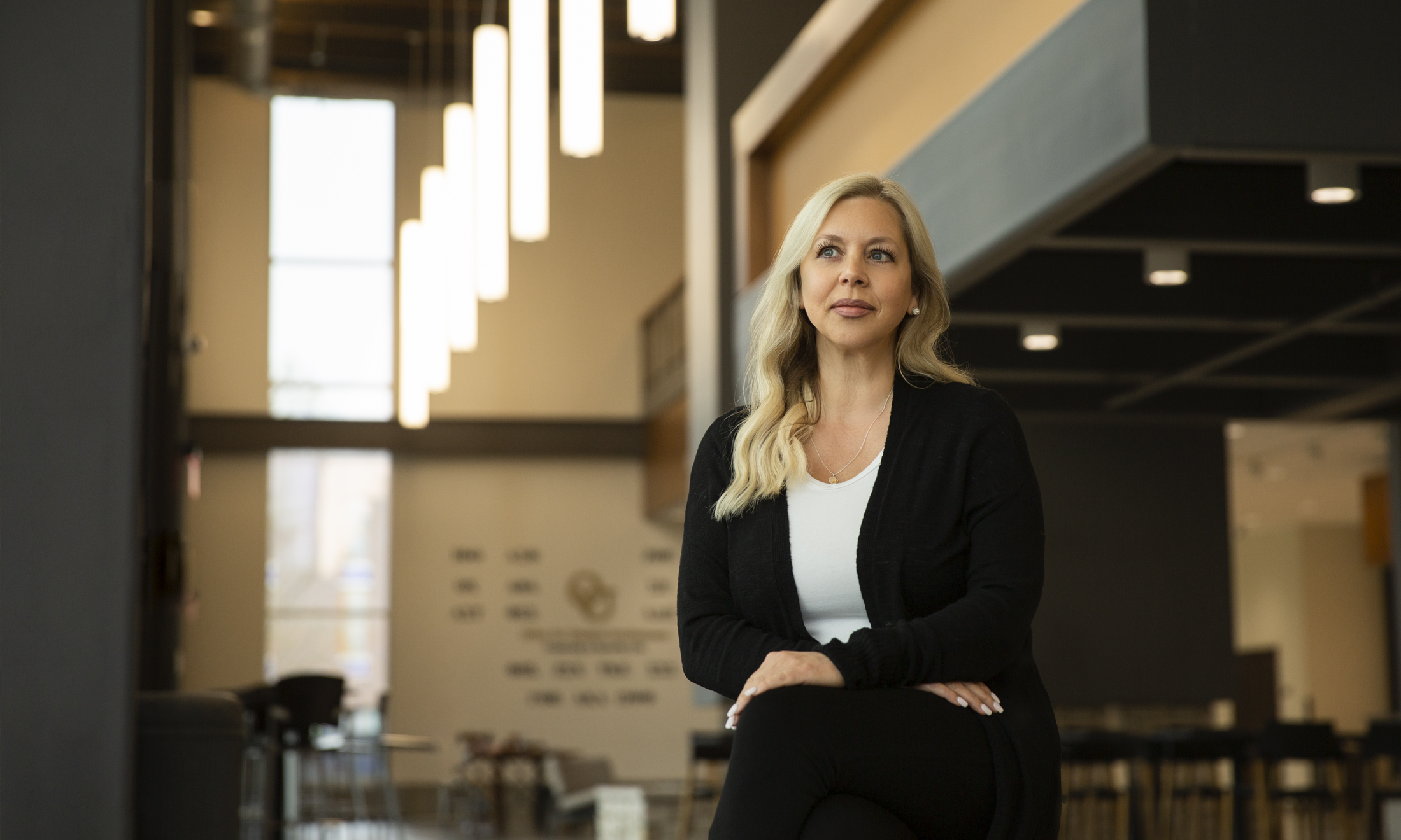 image of Alumna Nichole Allen, who returned to campus to fulfill her dreams of earning a degree in the field of Psychology