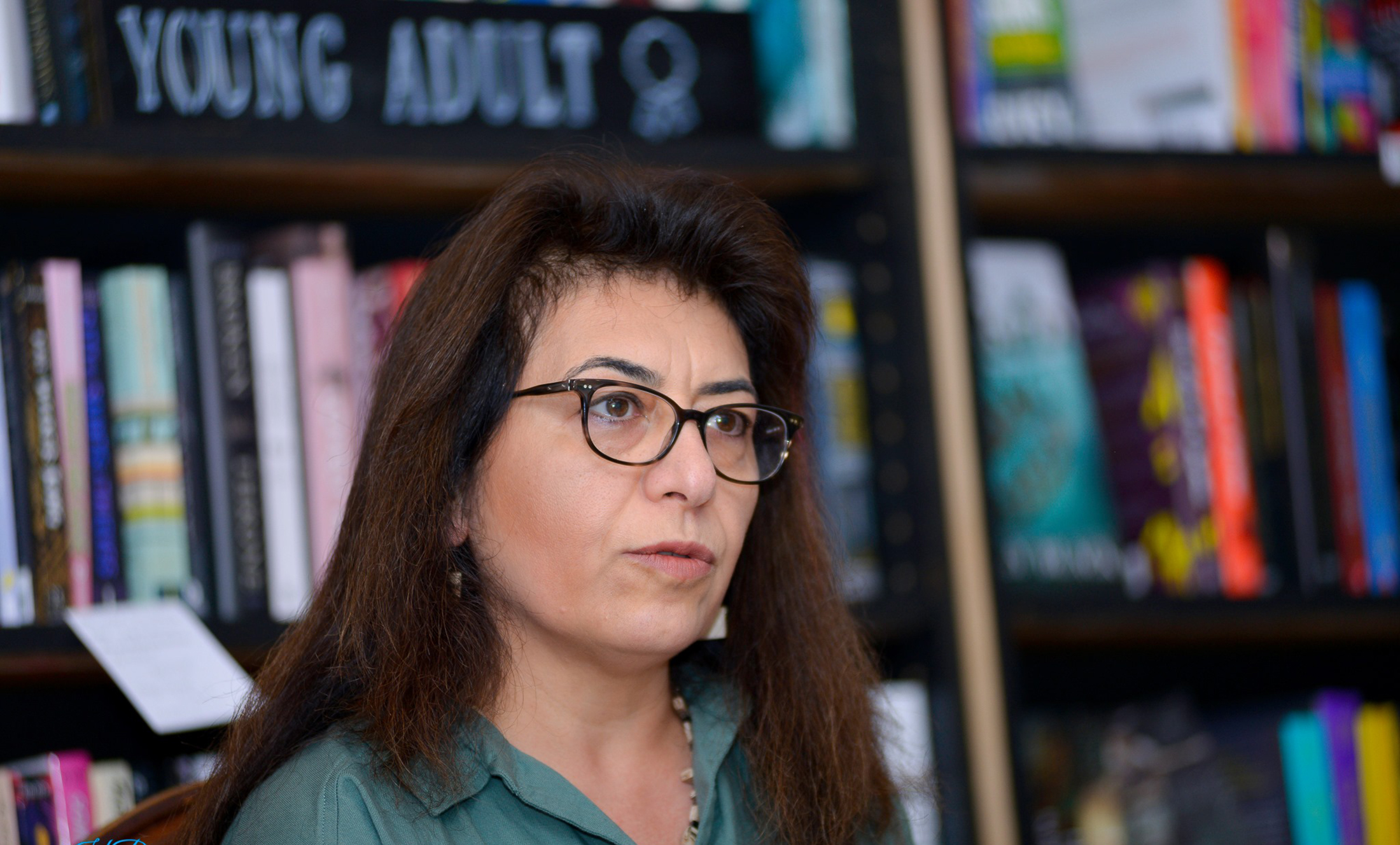 Oakland University special lecturer Dunya Mikhail poses for a photo.