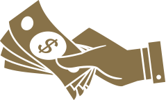 Icon of hand holding money