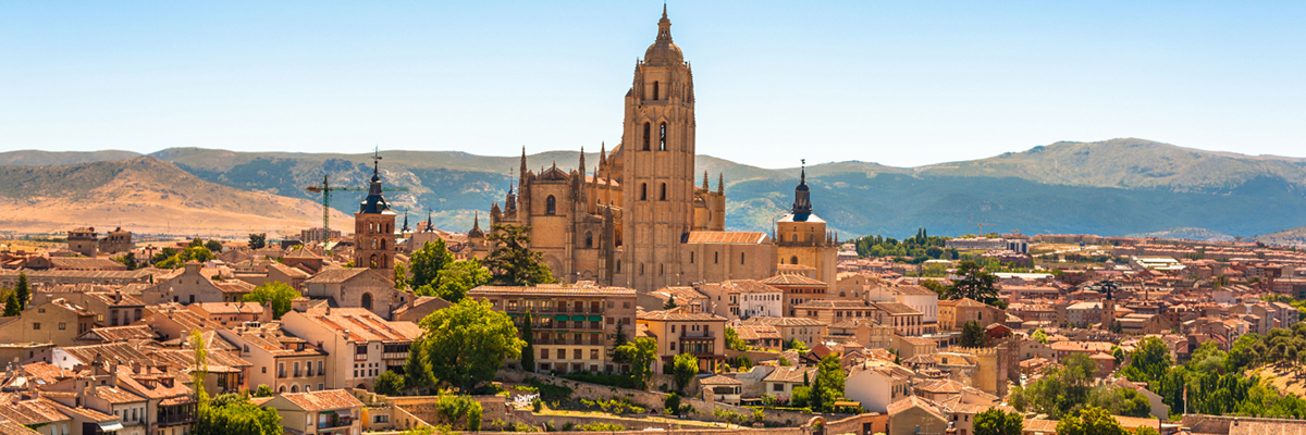 The skyline of Segovia, Spain