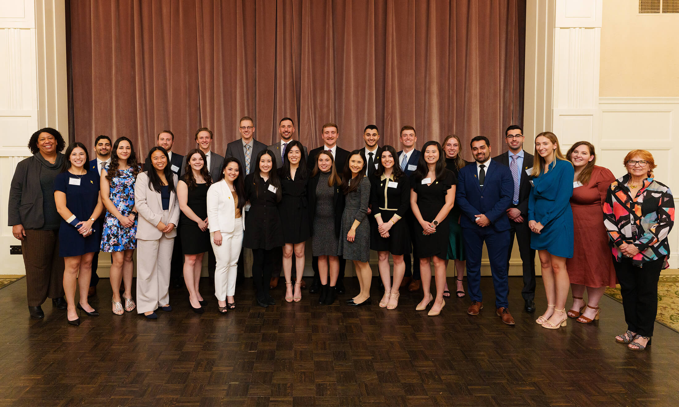 Group of AOA inductees and OUWB officials.