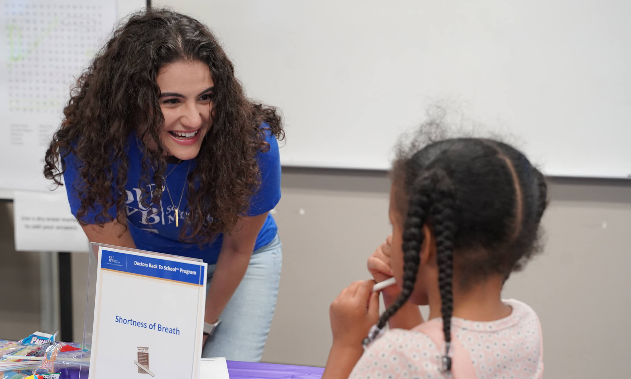 OUWB student at the Doc for a Day event