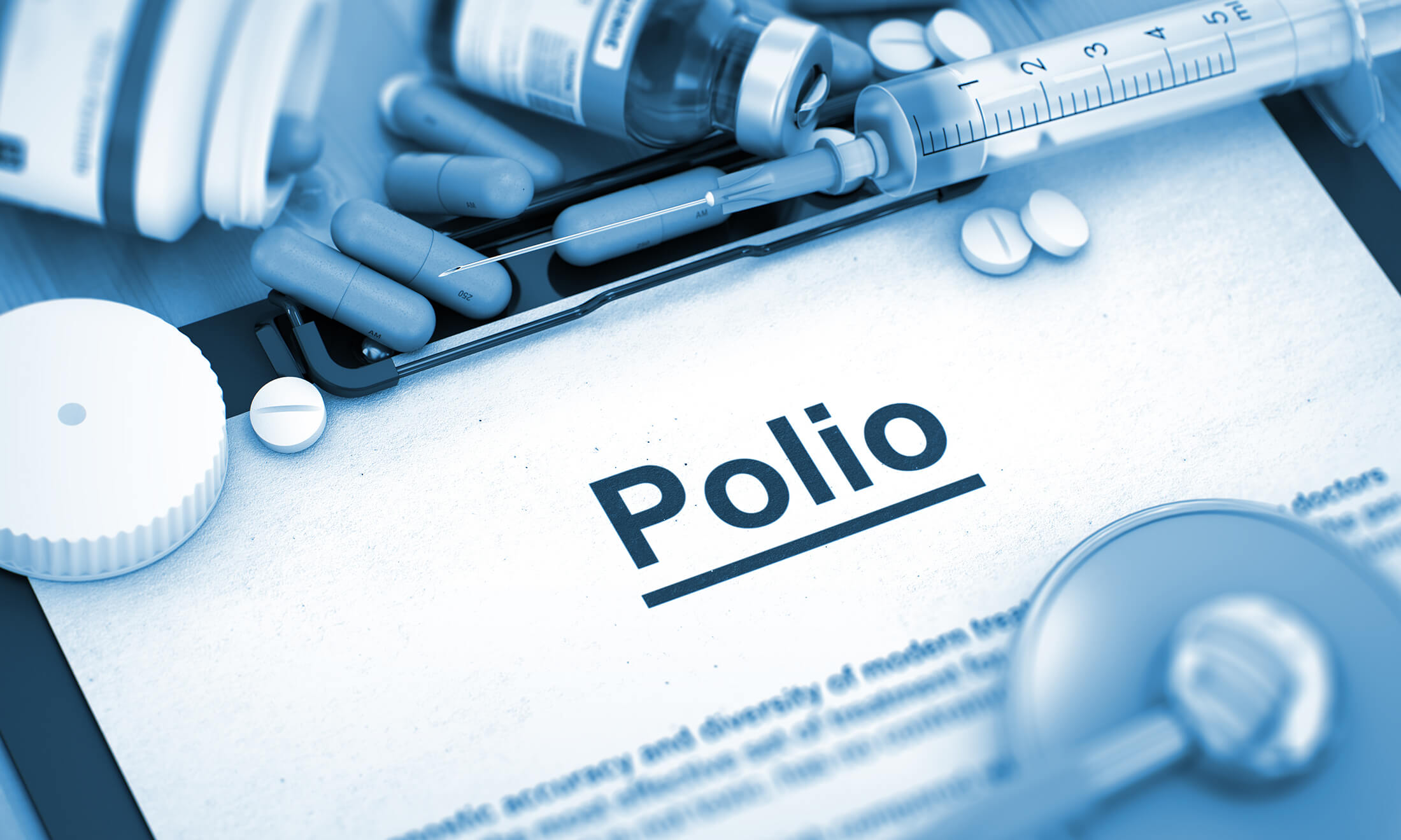 A piece of paper with the word Polio on it.