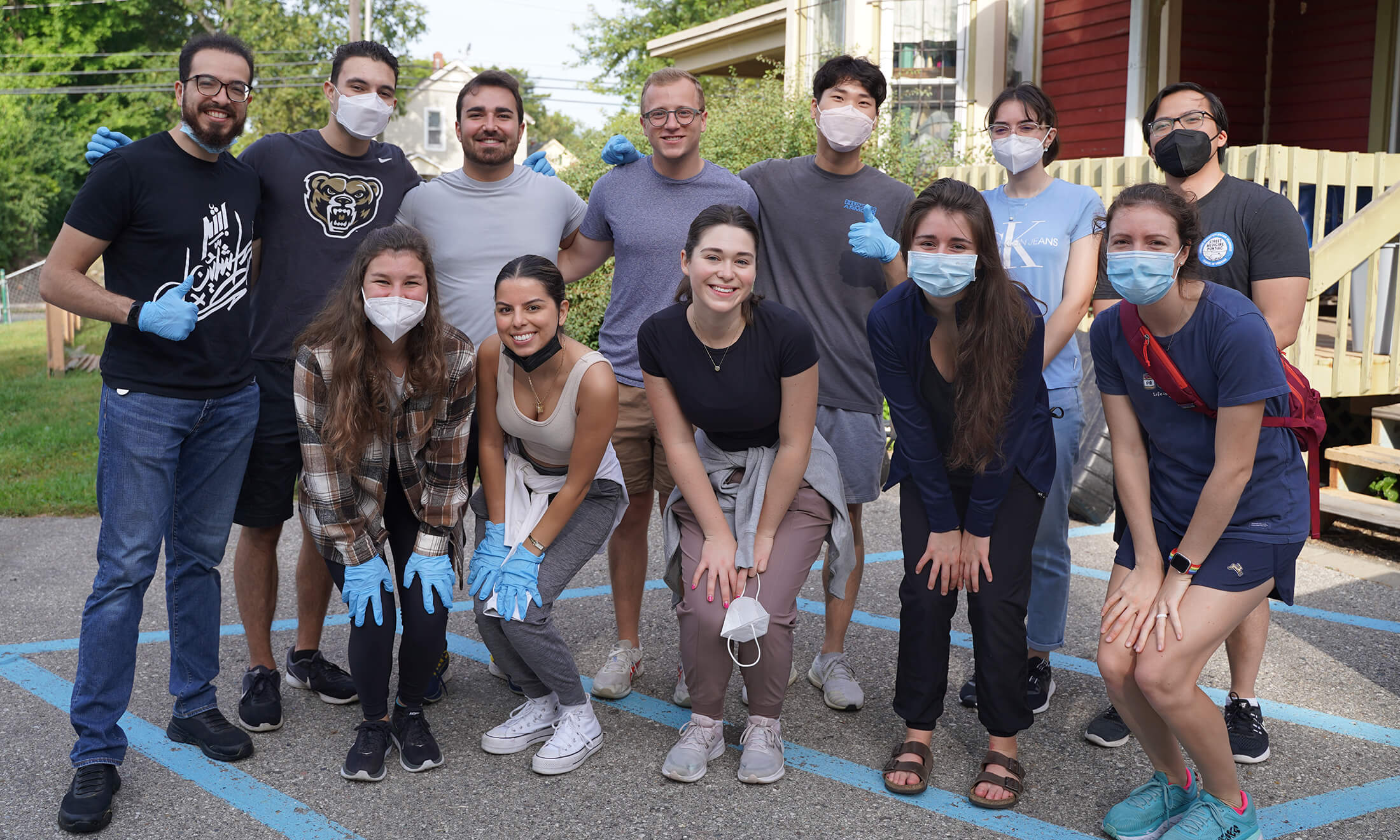 Students participating in OUWB's 2022 Day of Service