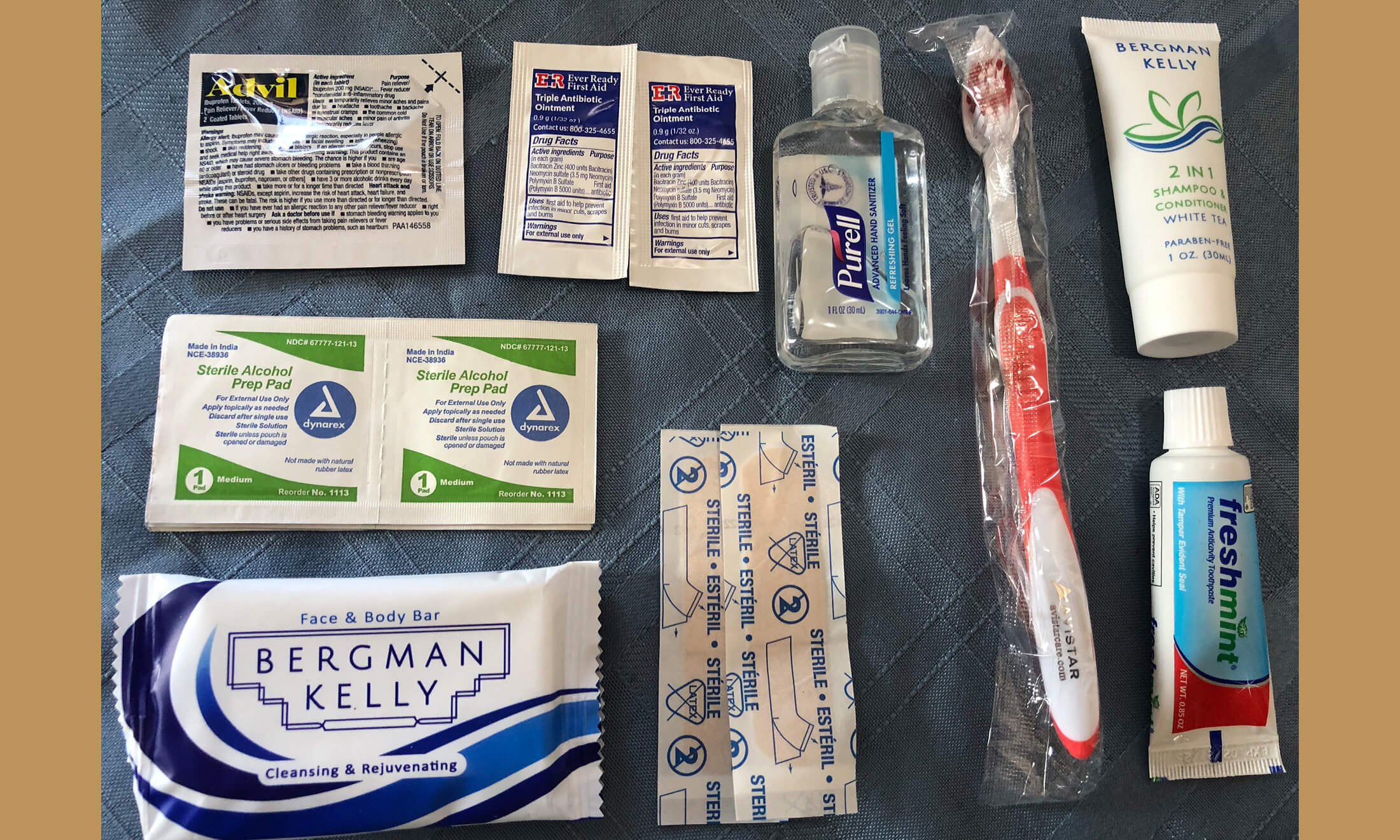 The contents of the hygiene kits