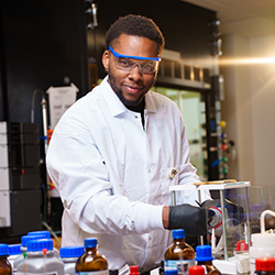 A man working in a lab