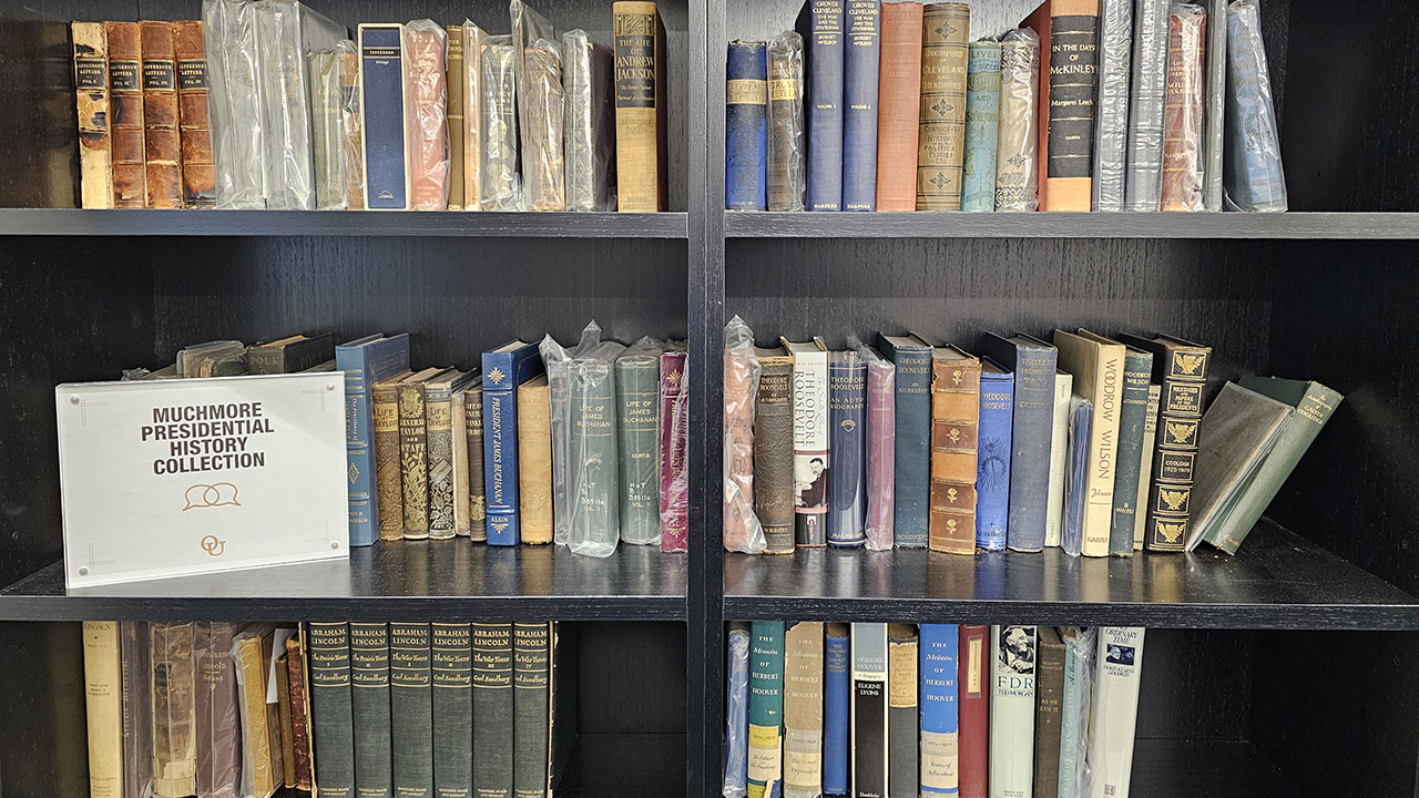Books in the Muchmore Presidential History Collection.