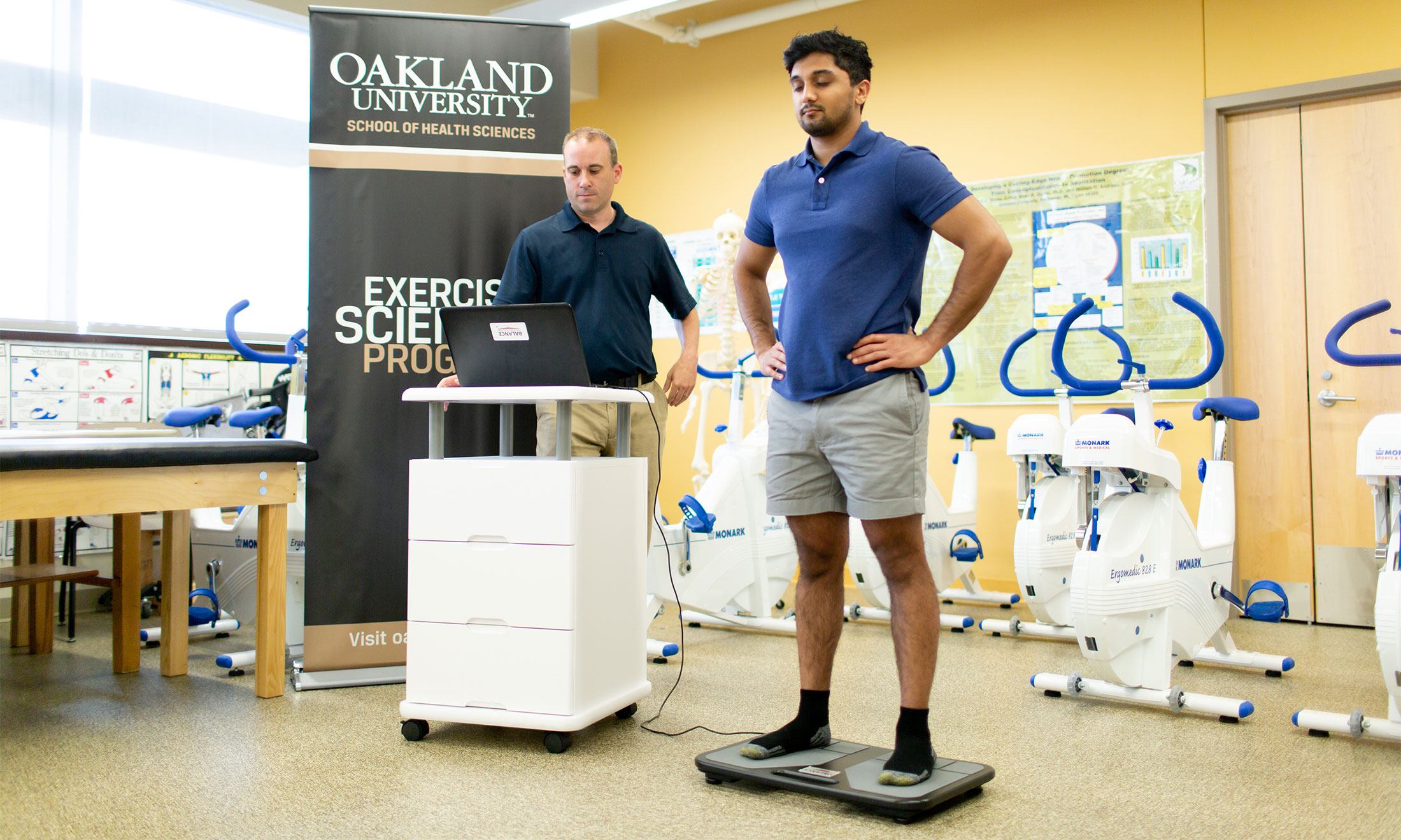 Daniel J. Goble balance testing with student assistant