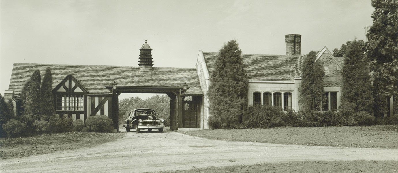 Gate Lodge exterior with car in 1947