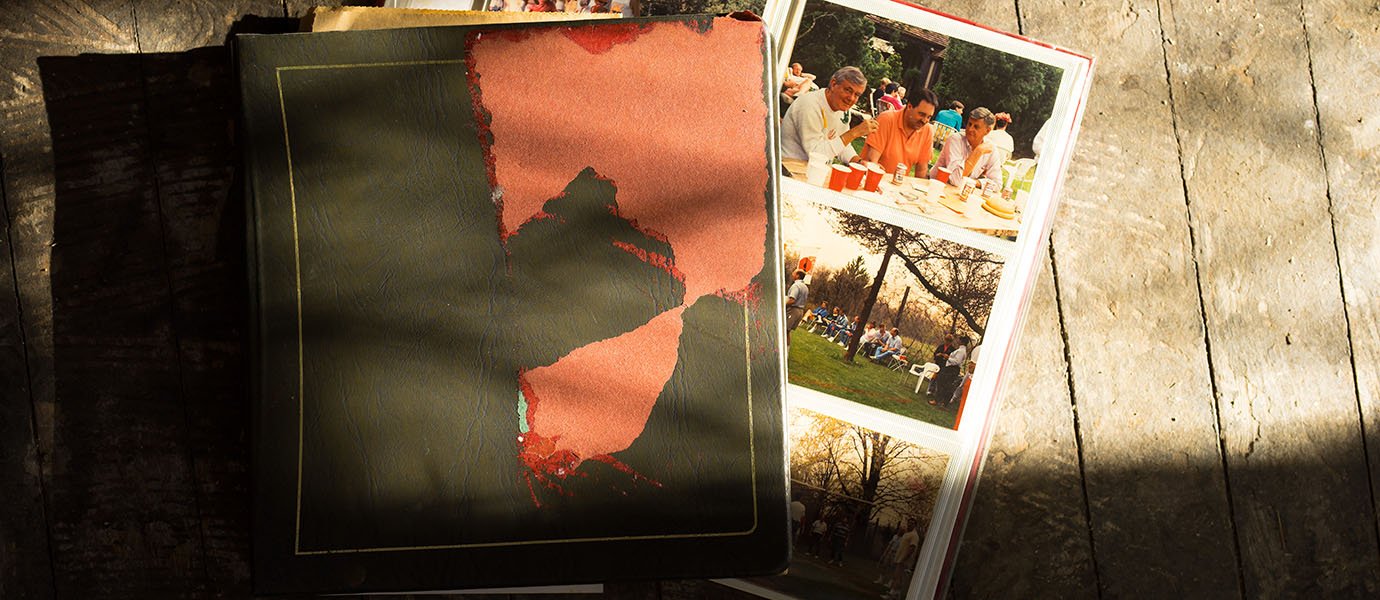 Scrapbook with photos