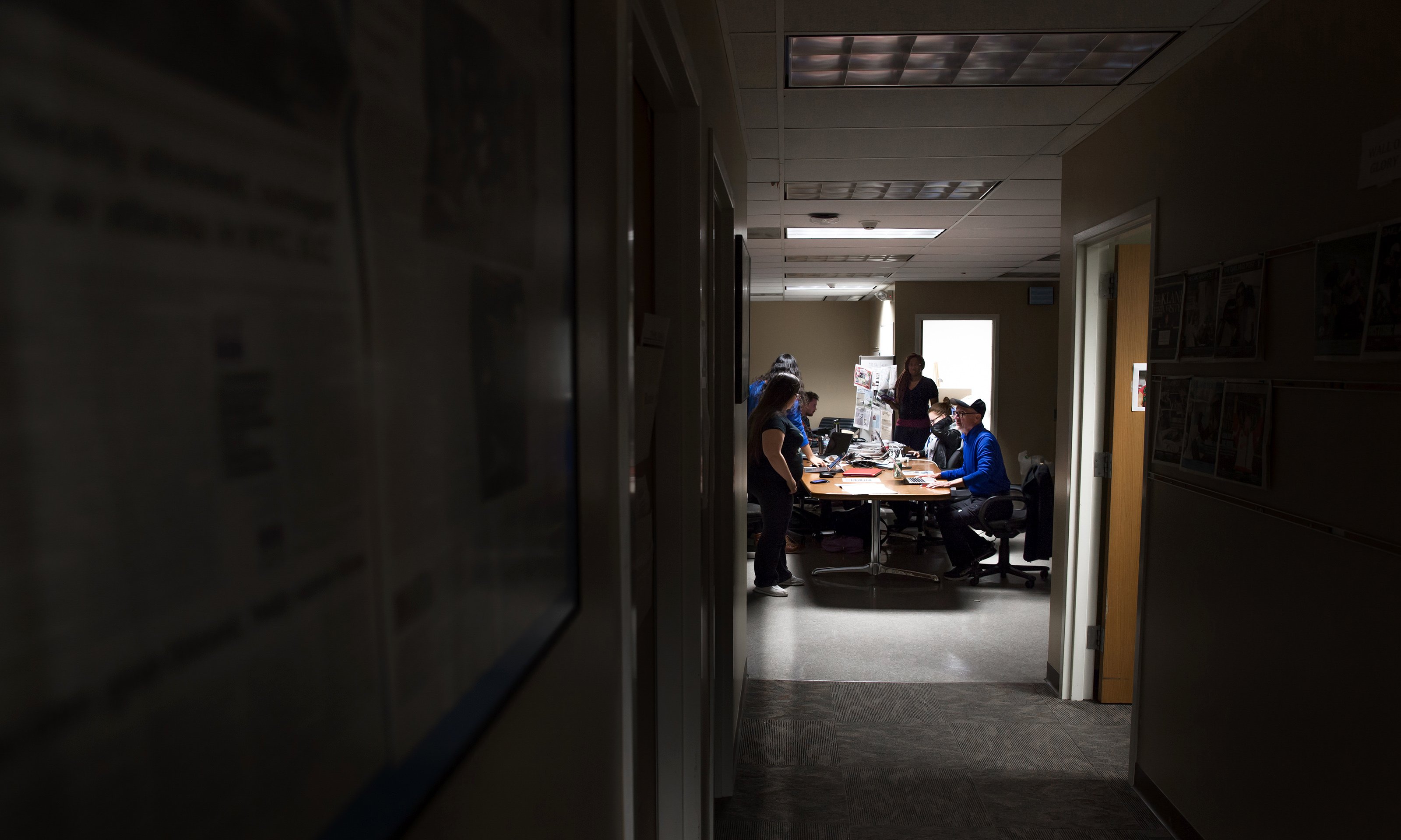 People working at a table