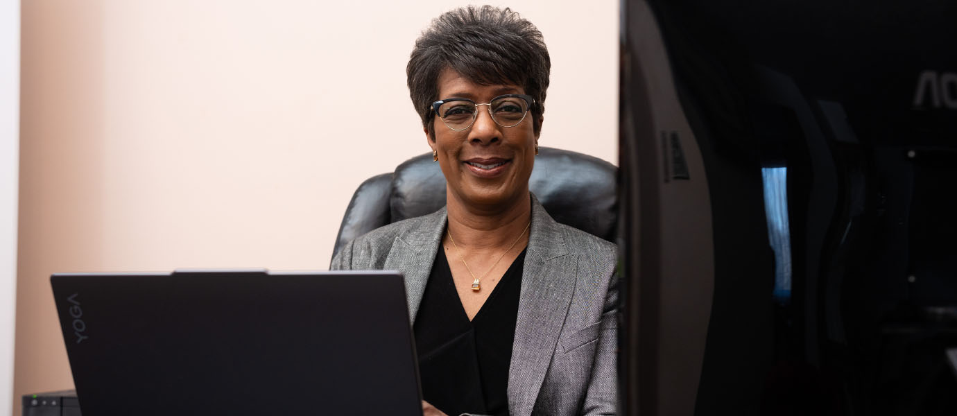 Woman at computer