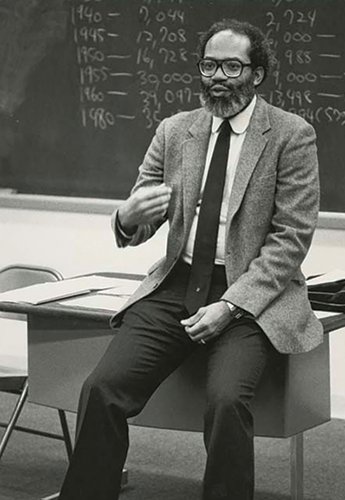 Historical photo of Dewitt Dyes in classroom