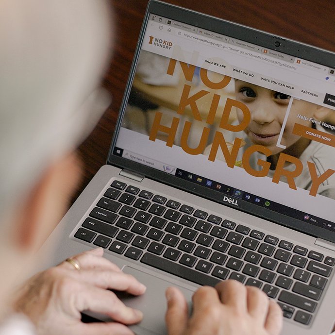 Man typing on computer