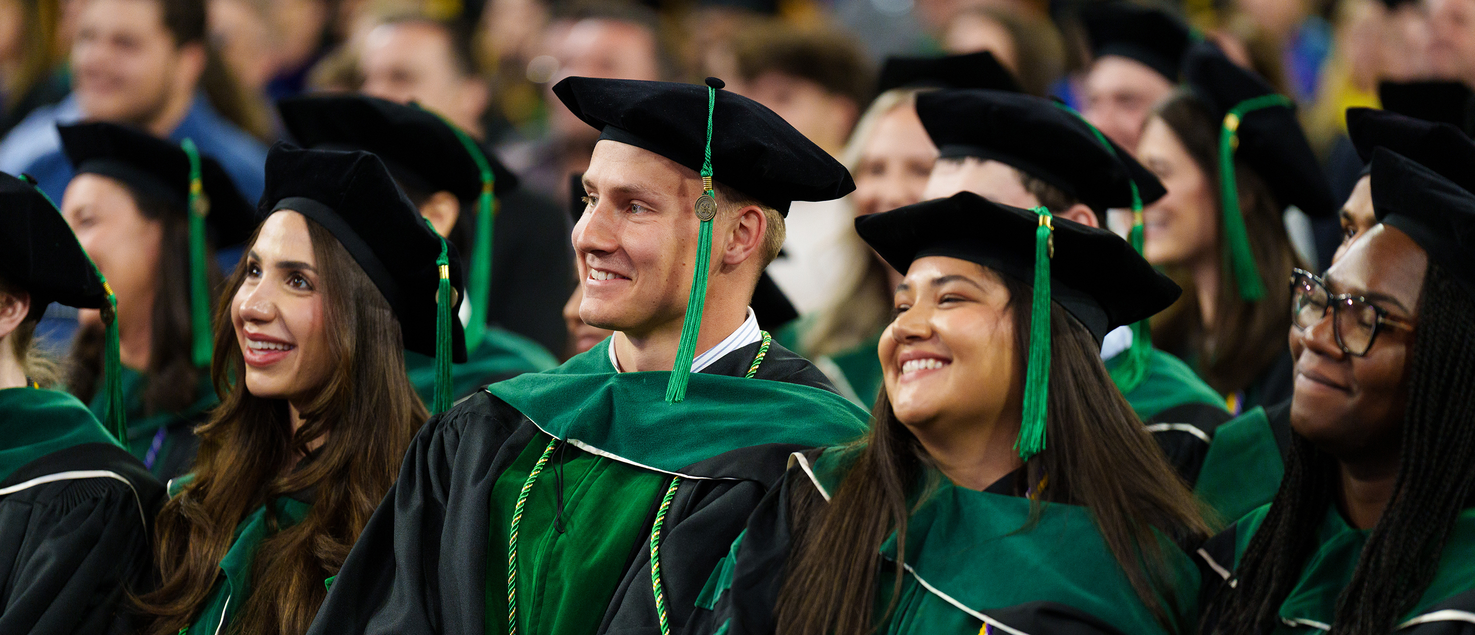 An image of OUWB students at commencement