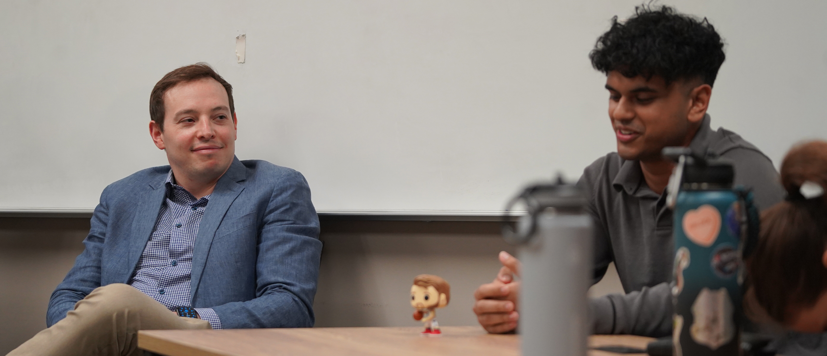 An image of a PRISM mentor and student