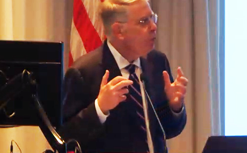 An image of Dr. Rocher speaking