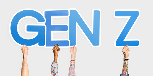 An image of people holding letters