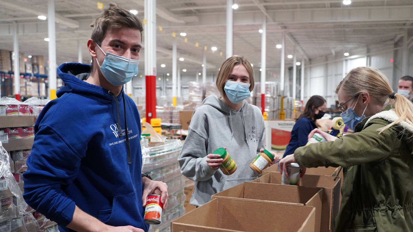 An image of student volunteers