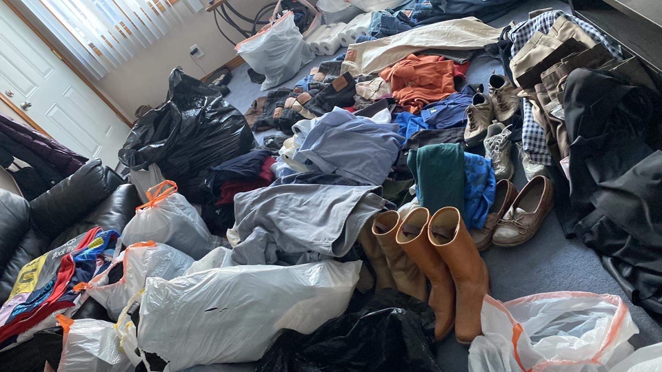 An image of clothes collected