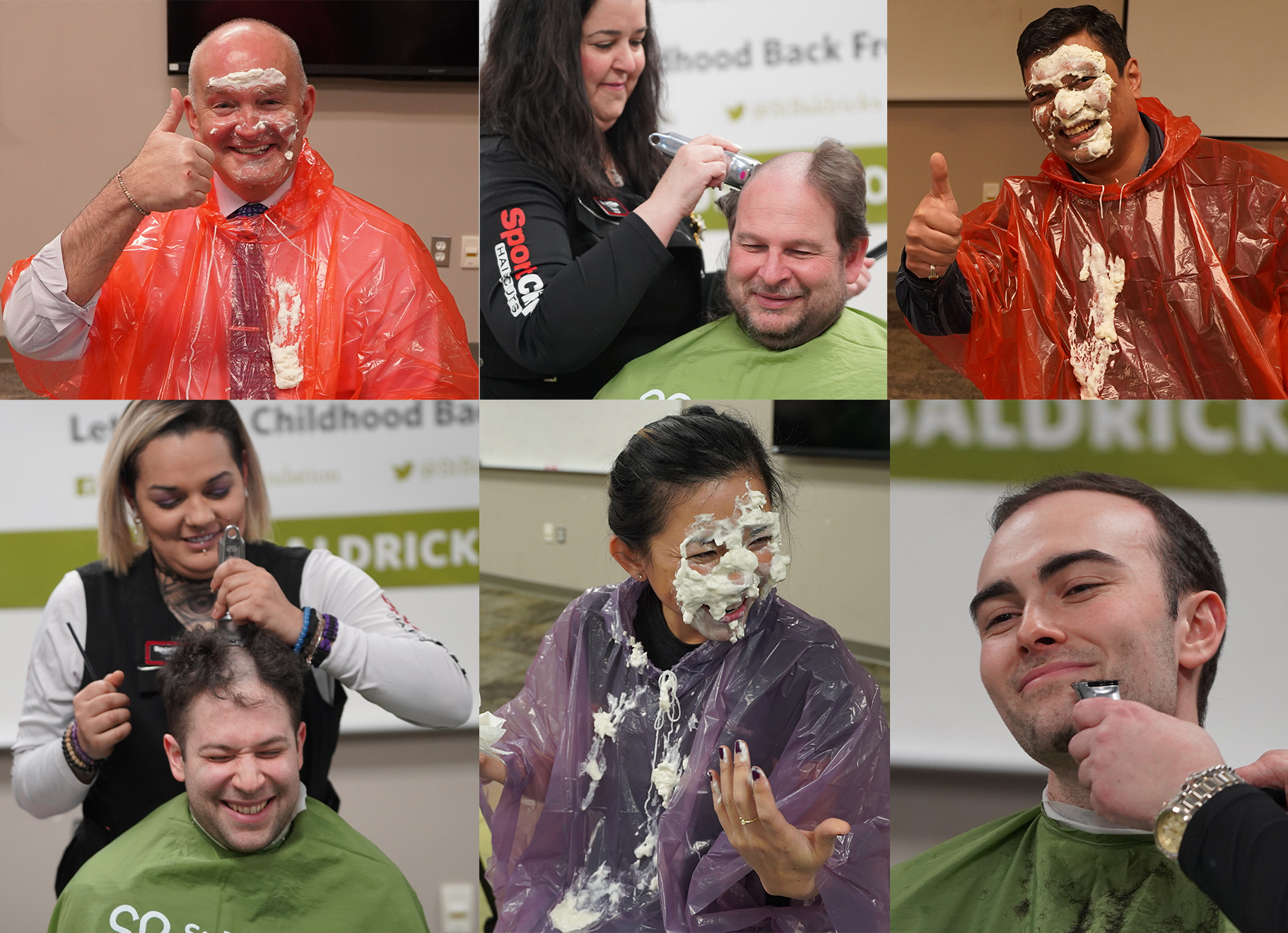 A collection of images from the fundraisers