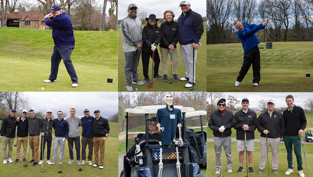 An image of a collection of photos from the golf outing