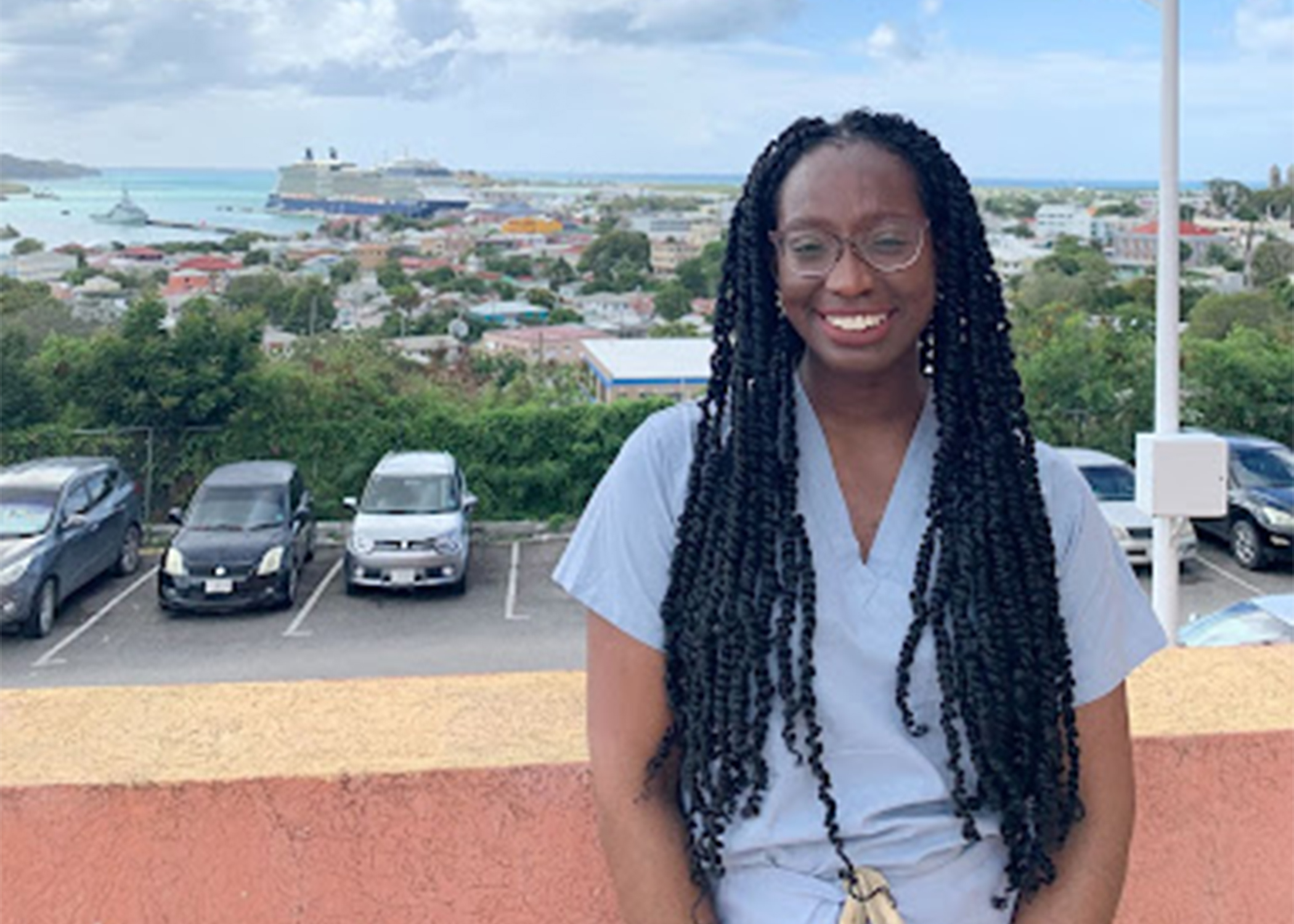 An image of Dr. Williams in Montserrat