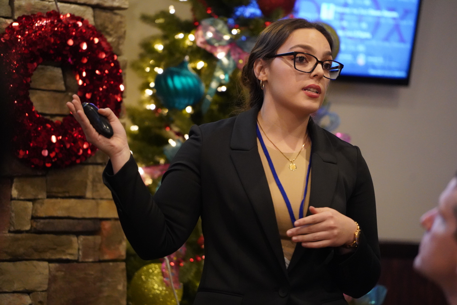 An image of a student speaking