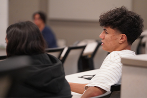 An image of a student asking a question