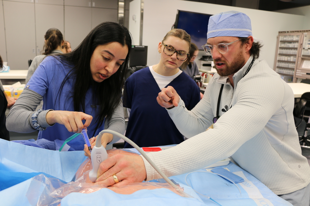 Parinaaz Boparai, Lydia Beck, and Dr. Joshua Jones at the skills event